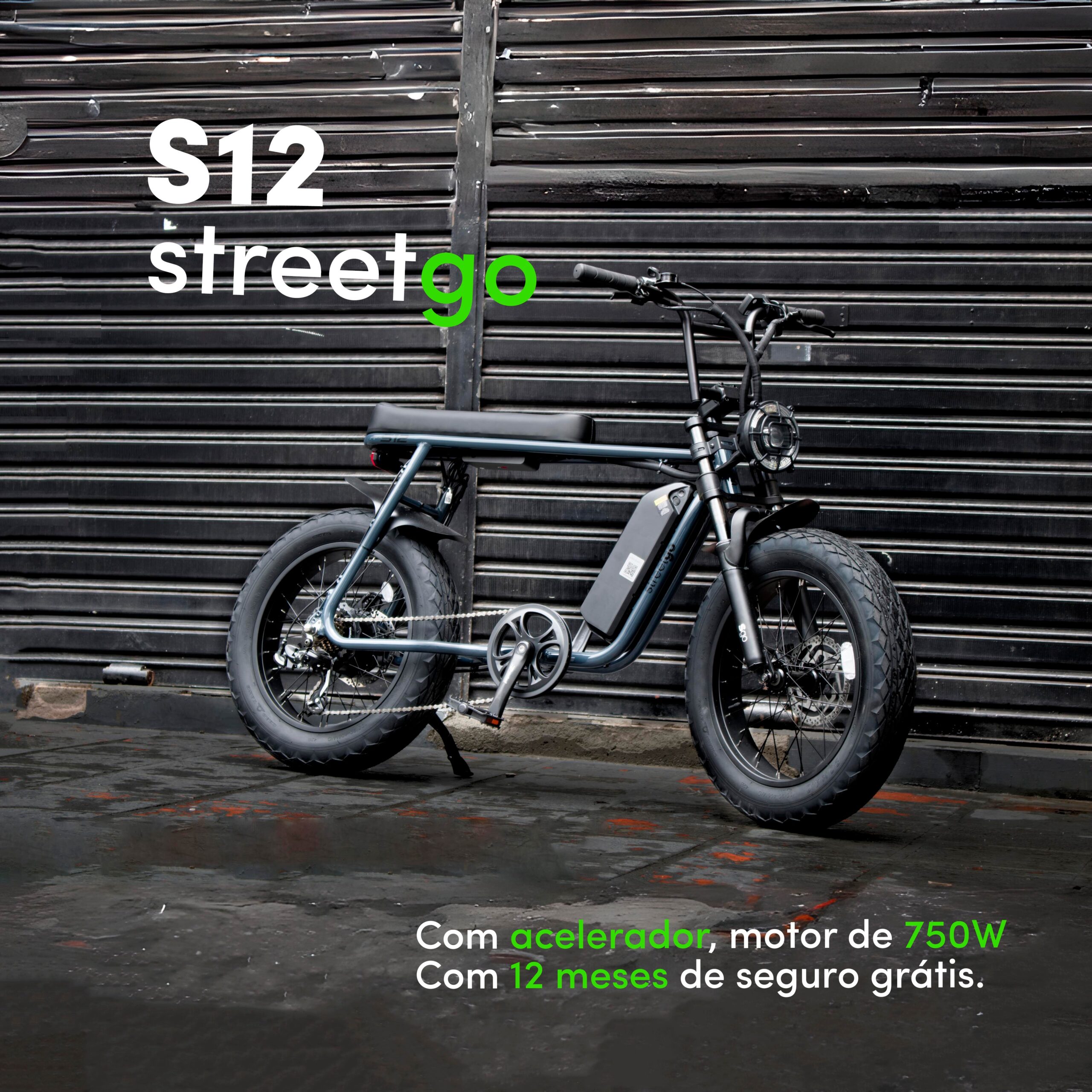 BICICLETA ELÉTRICA OGGI STREET GO S12 CINZA COM SEGURO GRÁTIS POR 12 MESES - Imagem 2